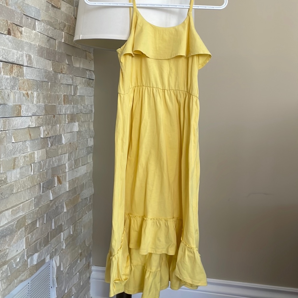 Yellow high-low dress